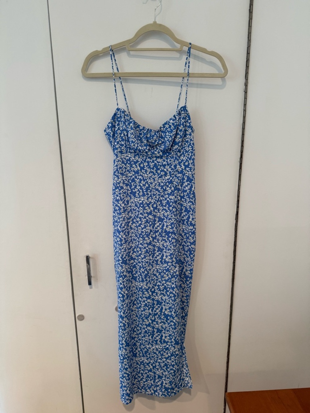 Zara Floral Slip Dress w/ Side Slit
